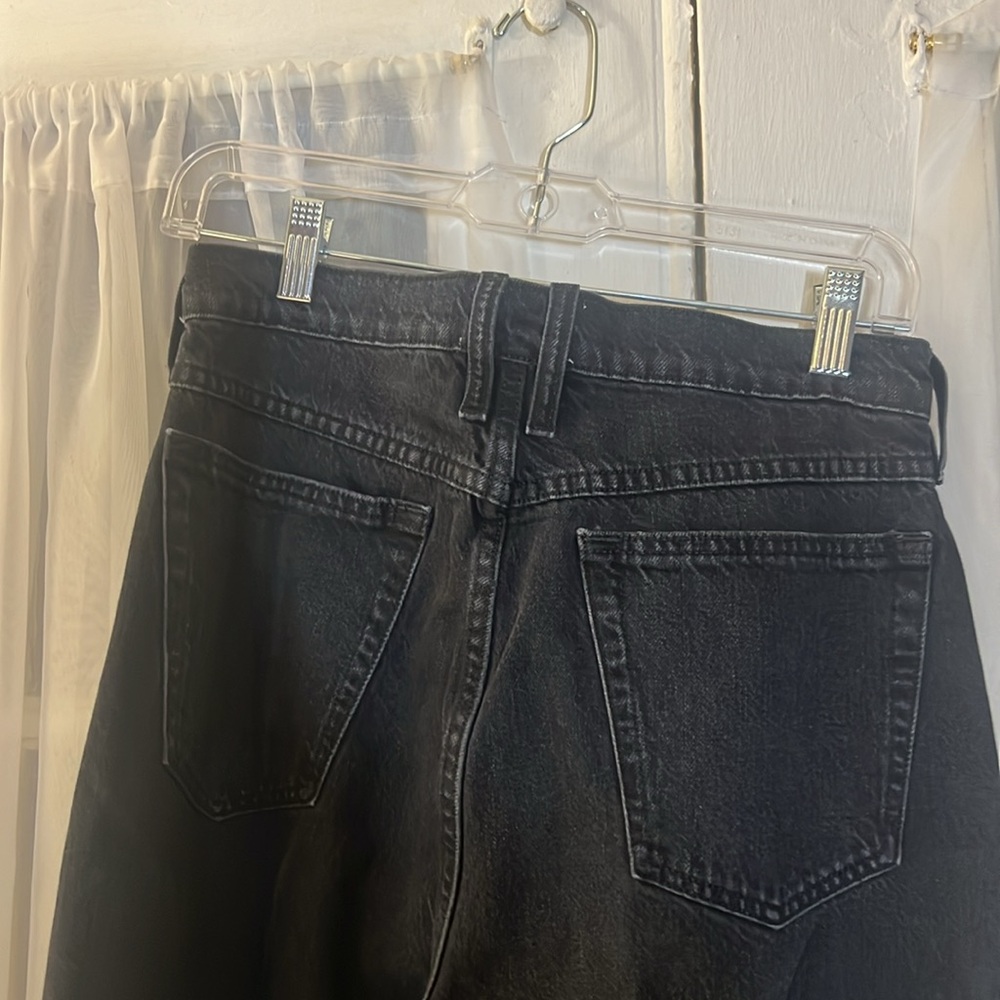 NWT FRAME Le High Wide Crop Jeans Women’s Size 28/14” Waist Inseam 30.5 Black - Picture 7 of 11